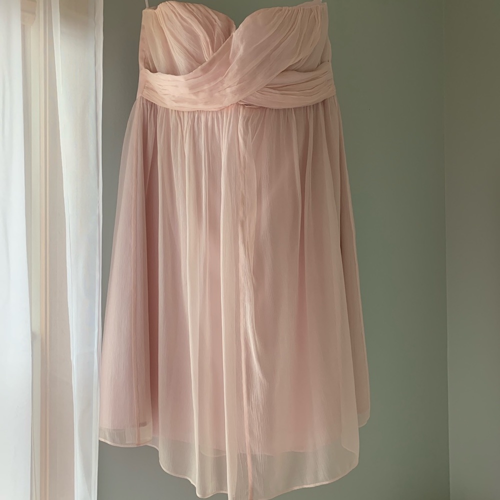 🍾HP🥂 J. Crew, light pink, Taryn silk dress, 10P - Picture 2 of 8